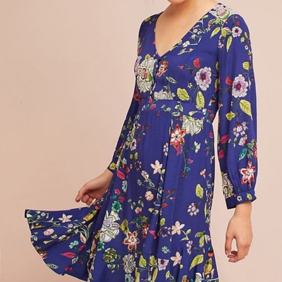 Anthropologie Maeve Flowy Floral dress. This is just lovely 💙 - Picture 9 of 11